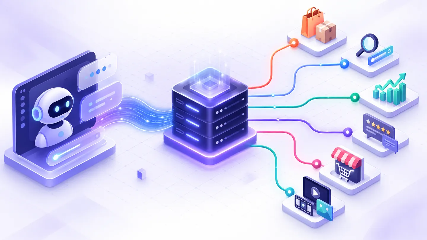 An AI coding assistant connected to Nexscope ecommerce data, research, review, trend, and creative tools